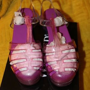 ICEPOP Purple-Multi Jelly Platform Shoes